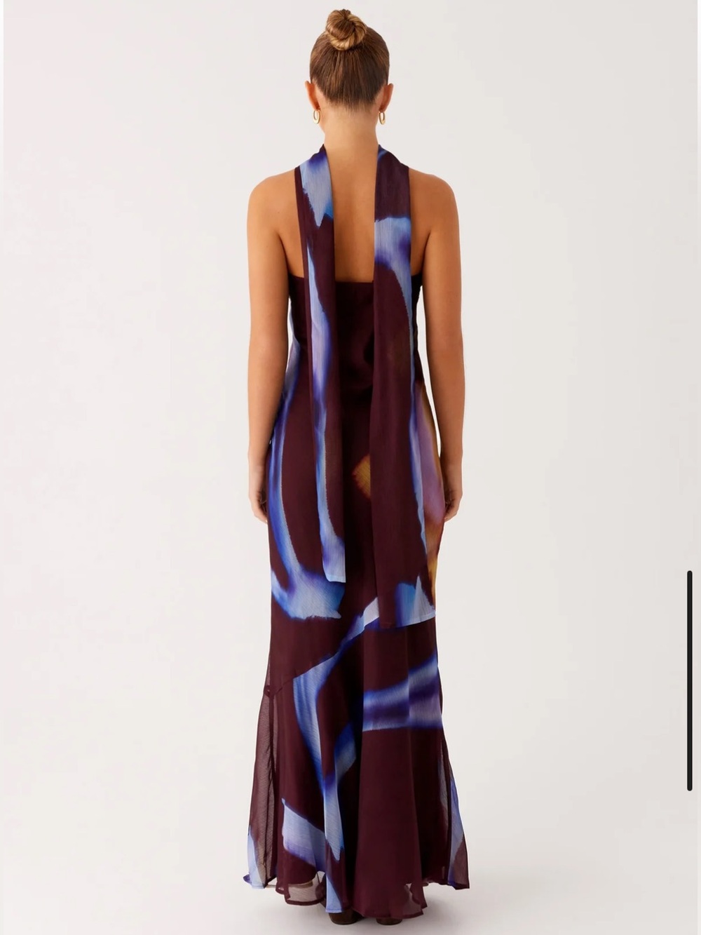 Peppermayo Under The Pagoda Maxi Dress W Scarf- Size L - Picture 2 of 4